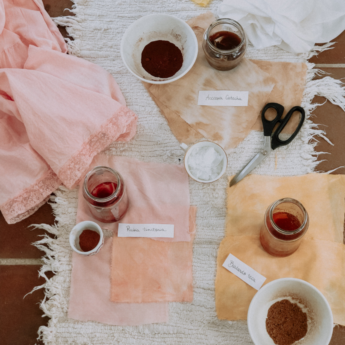 Plant based beauty on fabric