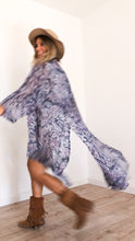 Free Spirit Kimono in Blue Paisley