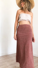 Mermaid Maxi skirt in lurex copper