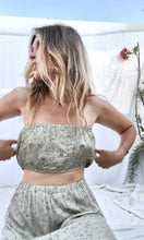 Mermaid bandeau top in Mint floral