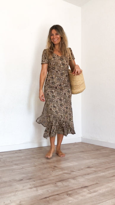 The Angel dress short sleeve  - floral