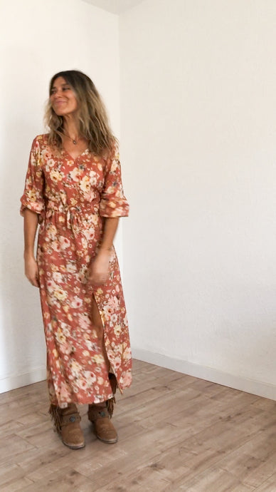 Caravan dress in soft garden