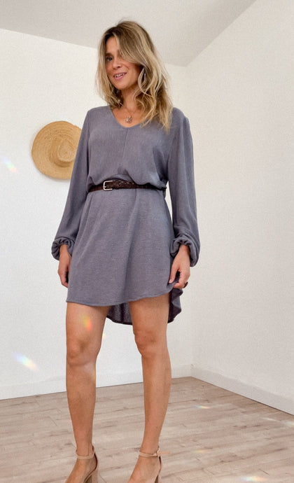 The Lily dress in dusty lavander