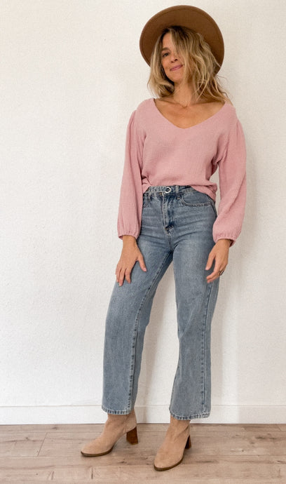 Jen blouse in dusty pink