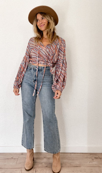 The island life blouse in Mosaic