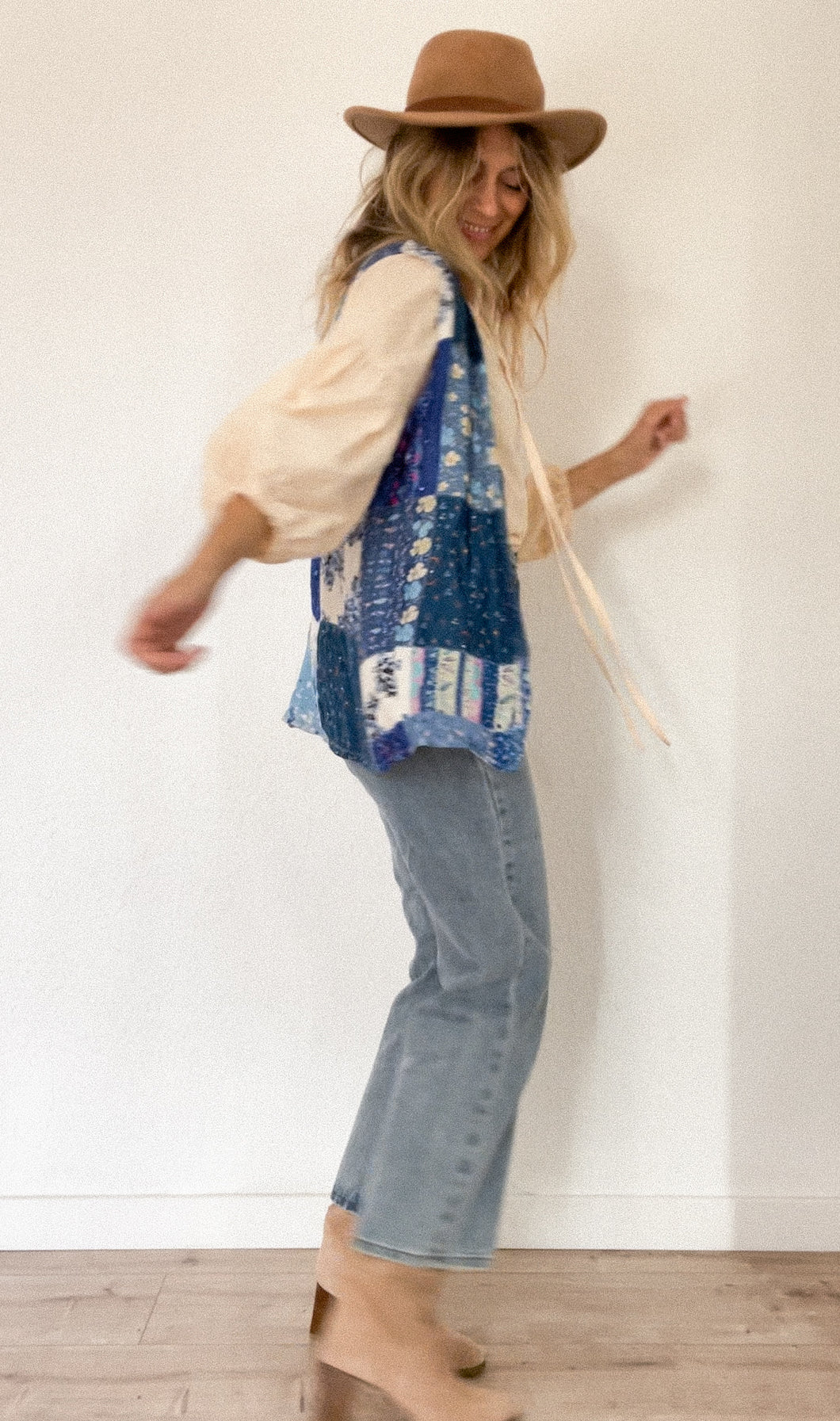 Ocean patchwork vest