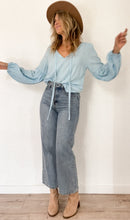 The island life blouse in Baby Blue