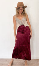 Mermaid Maxi skirt in Burgundy