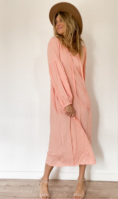 Island Life Dress in Peach