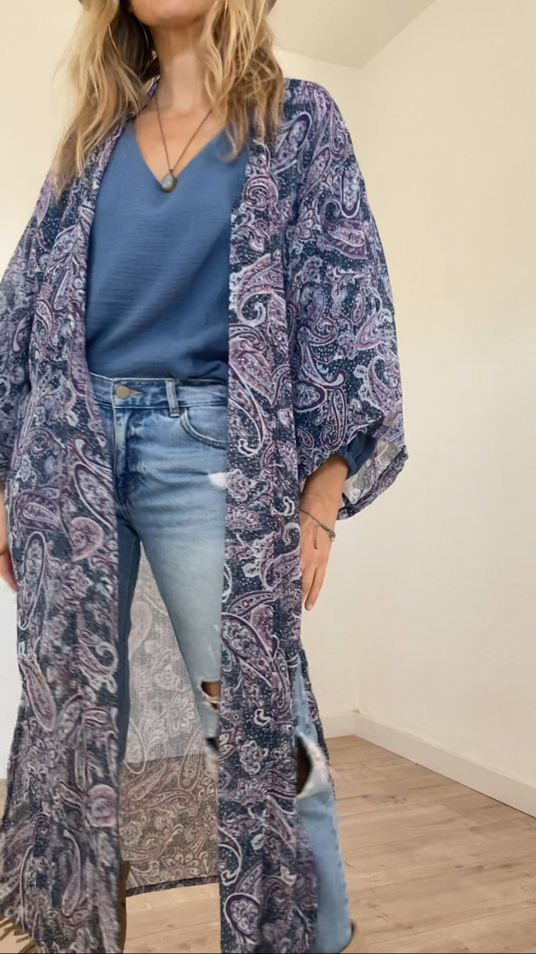 Jen blouse in dusty blue