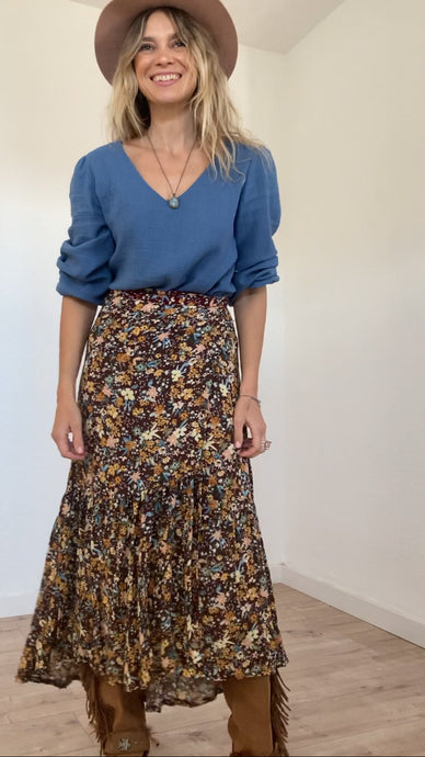 Jen blouse in dusty blue