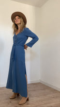 Erika dress in dusty blue