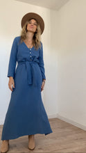 Erika dress in dusty blue