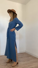 Erika dress in dusty blue