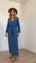 Erika dress in dusty blue