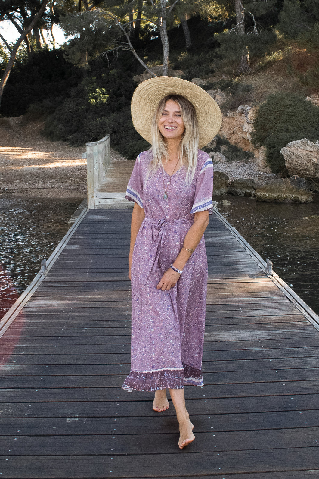Serena dress in Dusk Pink