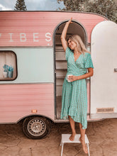 Pippa dress (long) in Turquoise shell
