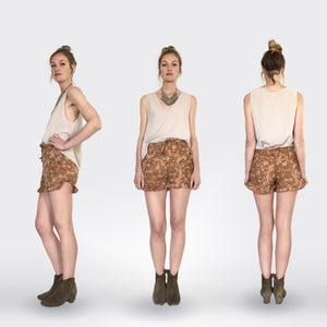 Floral Brown Vintage shorts