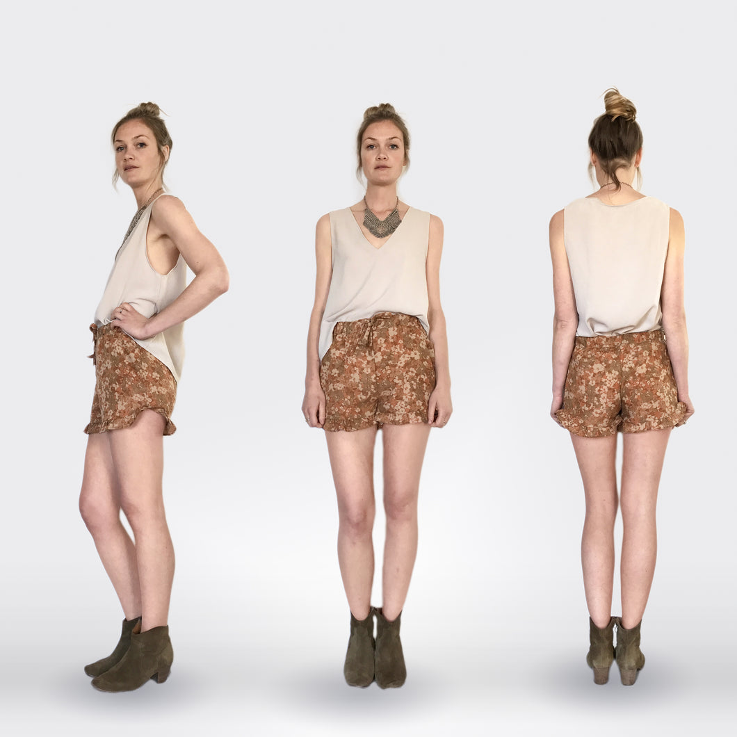 Floral Brown Vintage shorts