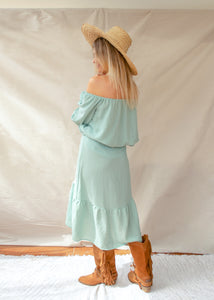 Bardot blouse in Mint