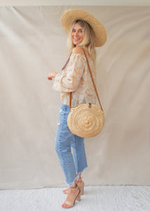 Bardot blouse in Golden leaves
